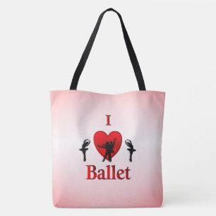 Cool I Heart Ballet Design Tote Bag