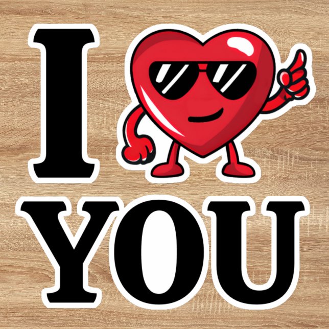 Cool I Heart You I Love You Valentine's Day (Cool I Heart You I Love You Valentine's Day Sticker)