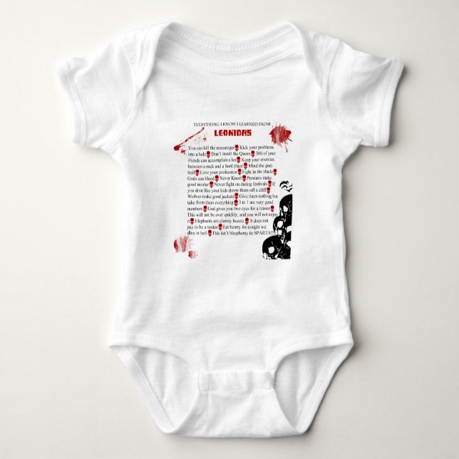 Cool I learned everything I know From leonidas Baby Bodysuit (Front)
