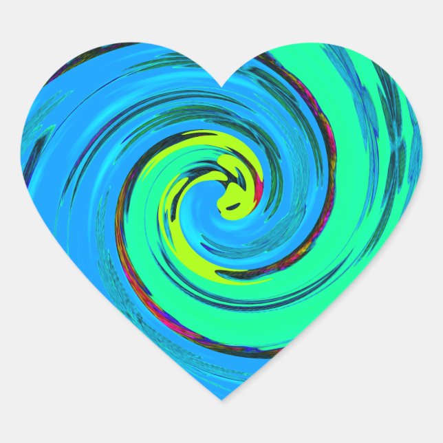 Cool I Love Hawaii: Floral Pop Art pattern Design Heart Sticker (Front)