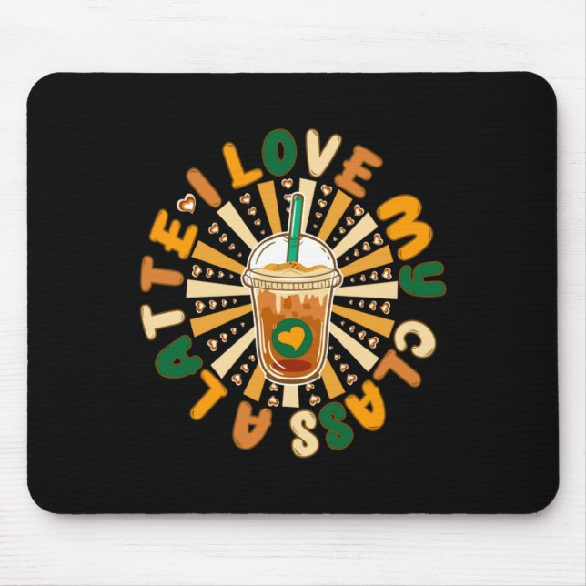 Cool I Love My Cl A Latte Valentines Day Coffee  Mouse Mat (Front)