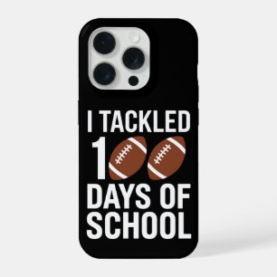 Cool I Tackled 100 Days School Football Theme iPhone 15 Pro Case