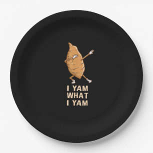 Cool I Yam What I Yam - Funny Dabbing Fan Dancer  Paper Plate