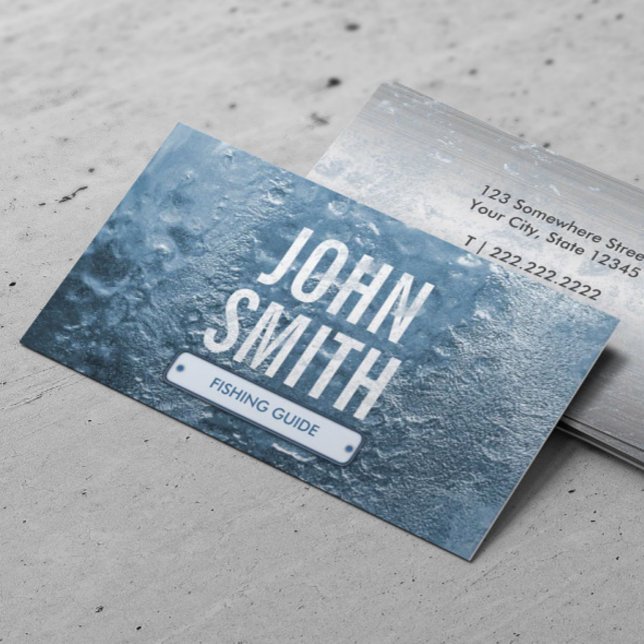 Cool Ice Age Fishing Guide Business Card (Creator Uploaded)
