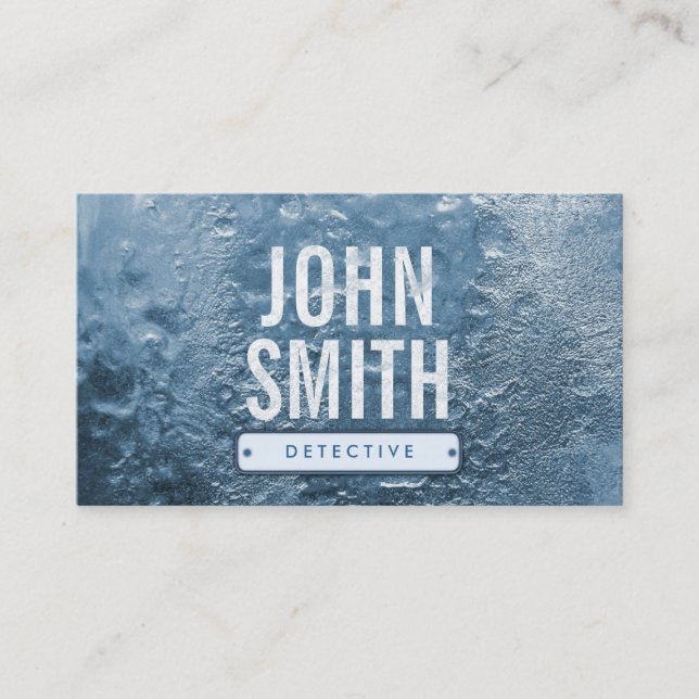 Cool Ice Age Frozen Detective Business Card (Front)