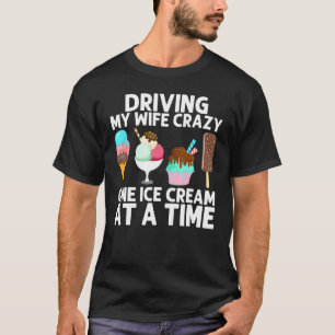 Cool Ice Cream Art For Men Dad Gelato Cone Frozen T-Shirt