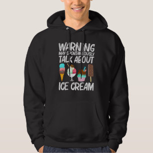 Cool Ice Cream Art For Men Women Gelato Cone Froze Hoodie