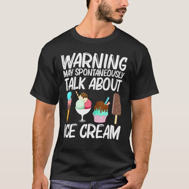 Cool Ice Cream Art For Men Women Gelato Cone Froze T-Shirt (Front)