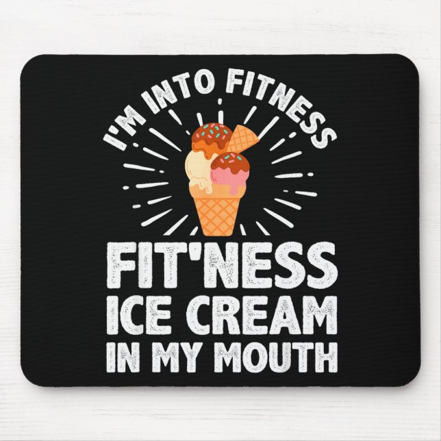 Cool Ice Cream Costume For Men Women Dessert Ice C Mouse Mat (Front)