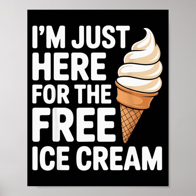 Cool Ice Cream Costume For Men Women Kids Adult Ic Poster (Front)