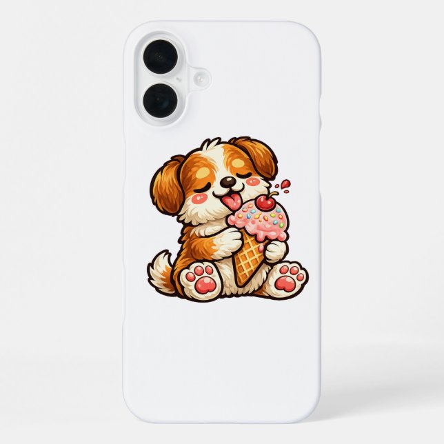 Cool Ice Cream Dog iPhone Case (Back)