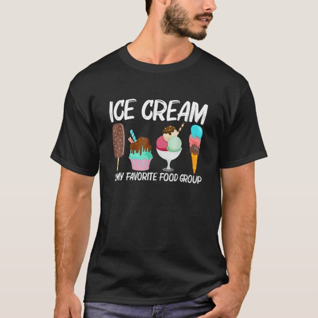 Cool Ice Cream For Men Women Gelato Cone Frozen De T-Shirt (Front)