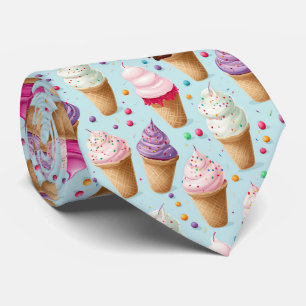 Cool ice cream tiled pattern  tie