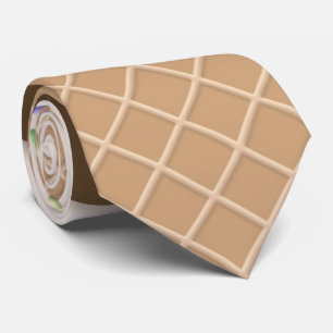 cool ice cream waffle pattern tie