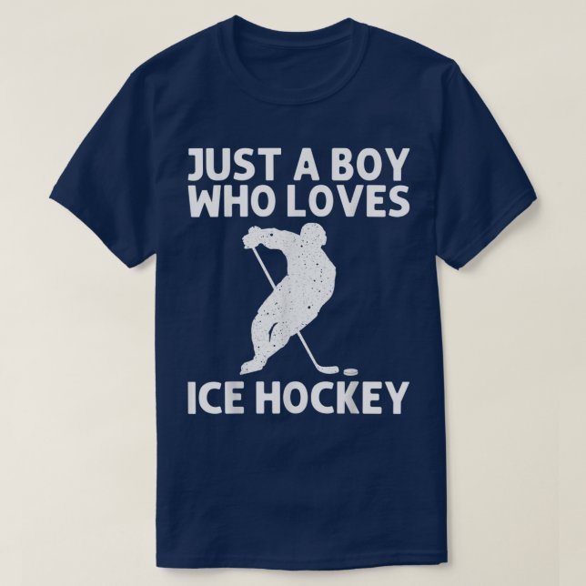 Cool Ice Hockey Art For Boys Kids Goalie Hockey Lo T-Shirt (Design Front)