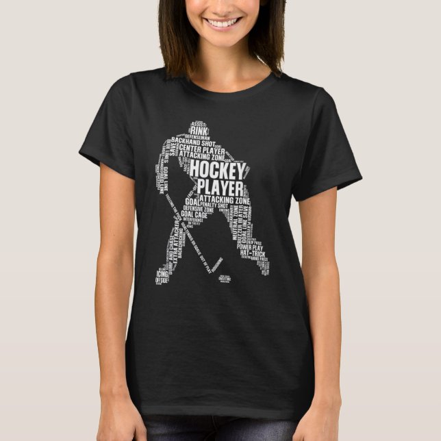 Cool Ice. Hockey Art For Men Women Boys Girl T-Shirt (Front)