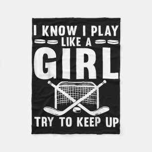 Cool Ice Hockey For Women Girls Field Hockey Lover Fleece Blanket