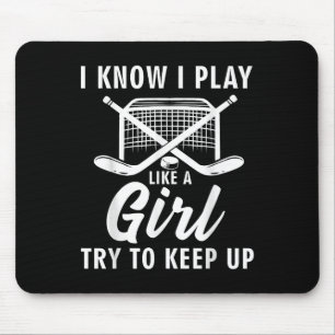 Cool Ice Hockey For Women Girls Field Hockey Lover Mouse Mat