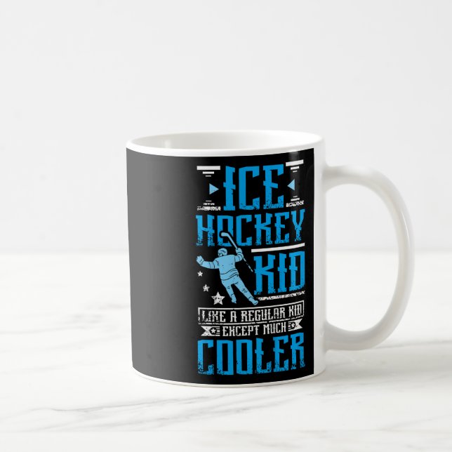 Cool Ice Hockey Kid  Coffee Mug (Right)