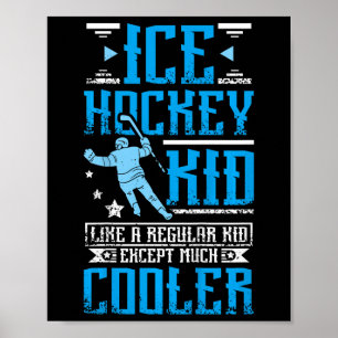 Cool Ice Hockey Kid Poster