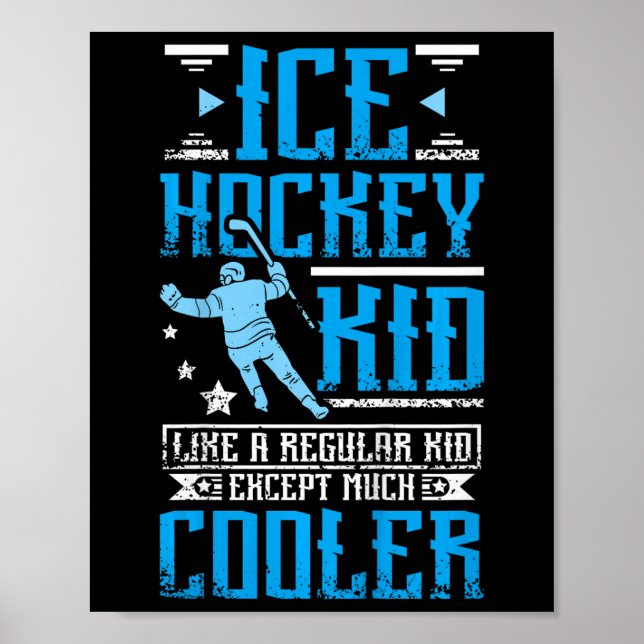 Cool Ice Hockey Kid  Poster (Front)
