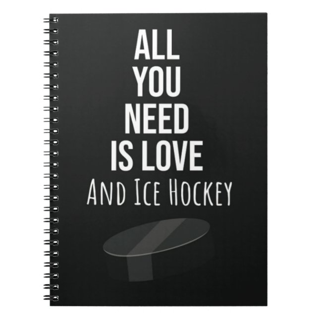 Cool Ice Hockey Novelty Gifts Sports  Notebook (Front)