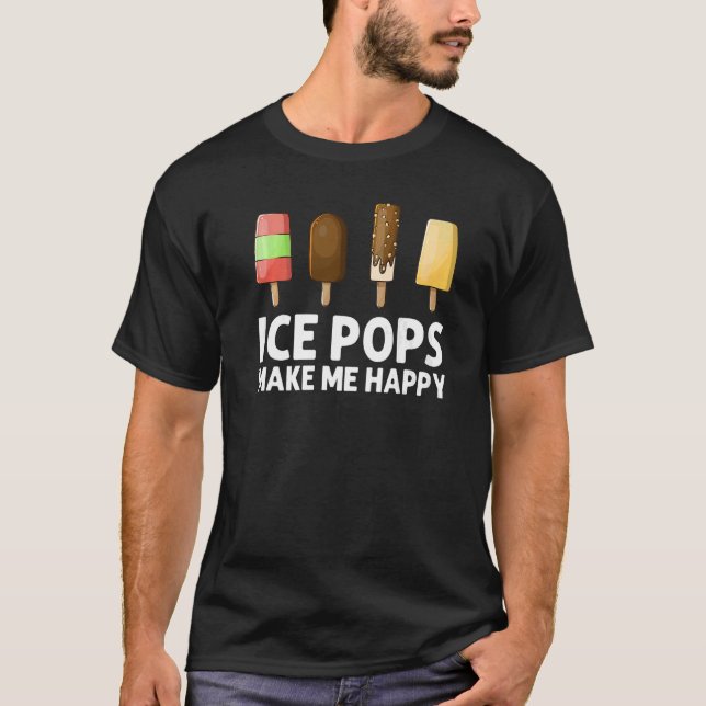 Cool Ice Pop For Men Women Ice Cream Stick Frozen  T-Shirt (Front)