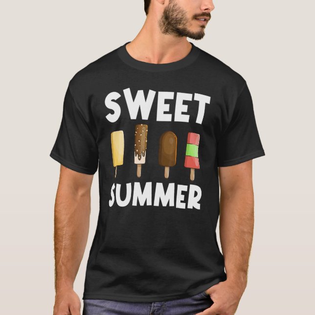 Cool Ice Pop For Men Women Ice Cream Stick Frozen  T-Shirt (Front)