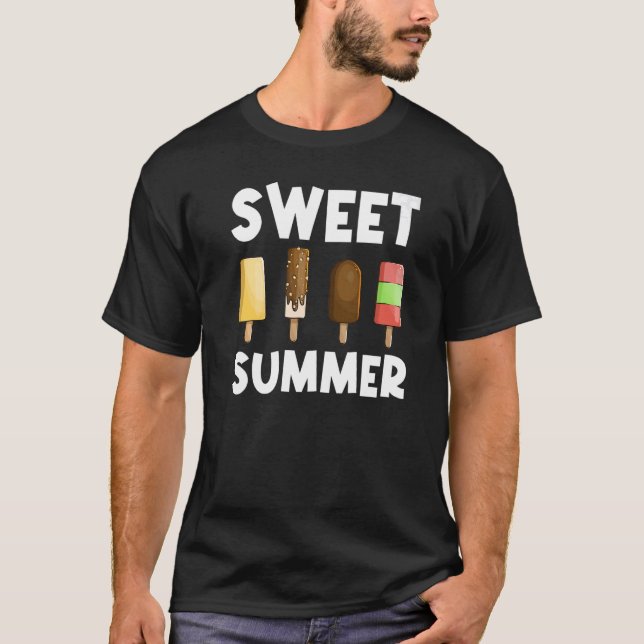 Cool Ice Pop For Men Women Ice Cream Stick Frozen  T-Shirt (Front)