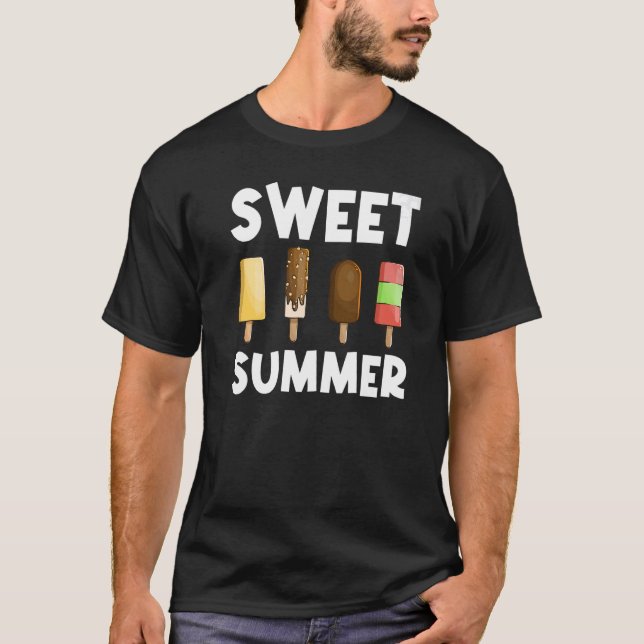 Cool Ice Pop For Men Women Ice Cream Stick Frozen  T-Shirt (Front)