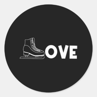 Cool Ice Skating Art For Figure Speed Tour Skater Classic Round Sticker