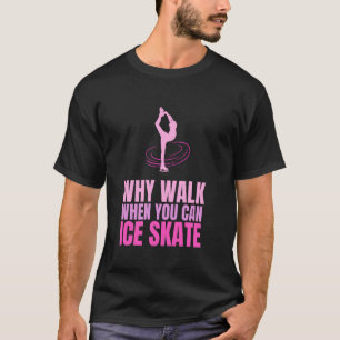 Cool Ice Skating Art For Girls Women Skater Figure T-Shirt