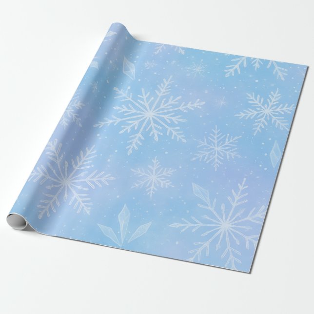 cool icy frozen wrapping paper (Unrolled)