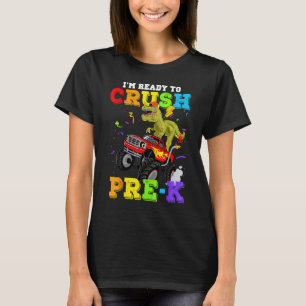 Cool I'm Ready To Crush Pre K Monster Truck Back T T-Shirt