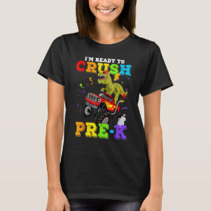 Cool I'm Ready To Crush Pre K Monster Truck Back T T-Shirt