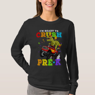 Cool I'm Ready To Crush Pre K Monster Truck Back T T-Shirt