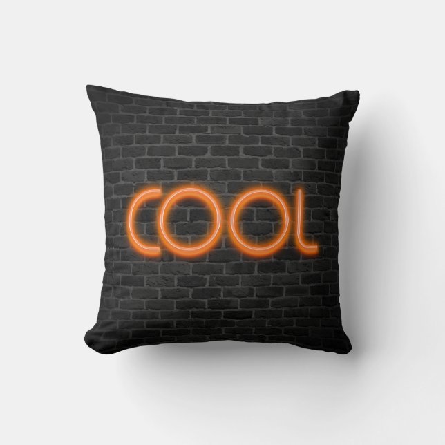 COOL In Neon Marquee Lights Cushion (Front)