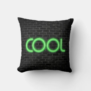 COOL In Neon Marquee Lights  Cushion