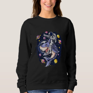 Cool Inauguration Day Astronaut Shark Days Space Sweatshirt