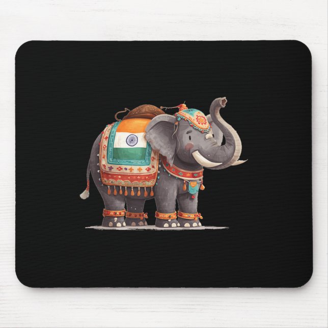 Cool Indian Animals Costume For Elephants Lovers  Mouse Mat (Front)