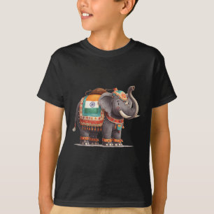 Cool Indian Animals Costume For Elephants Lovers  T-Shirt