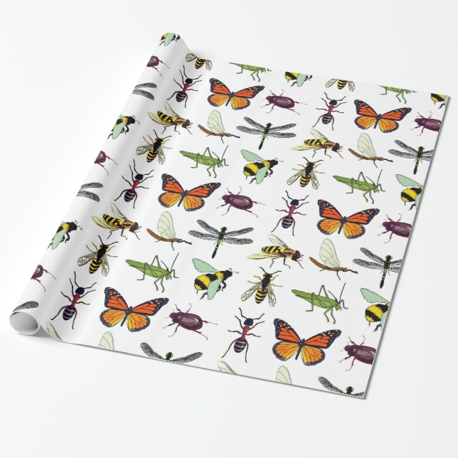 COOL INSECT GLOSSY Wrapping Paper (Unrolled)
