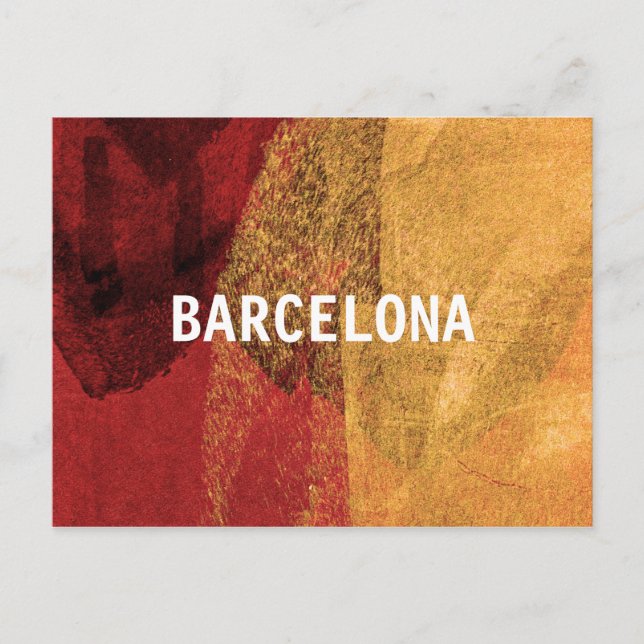Cool Inspiration of Barcelona Modern Design Postcard (Front)