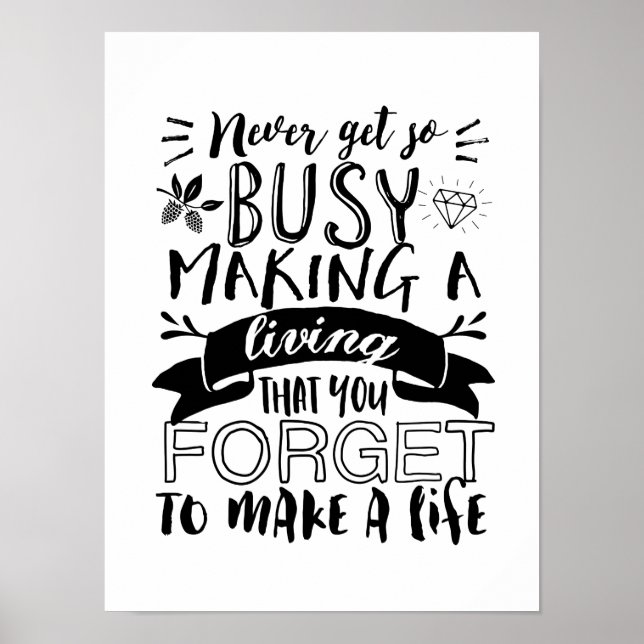 Cool Inspirational Quote Poster Live Life Fullest (Front)