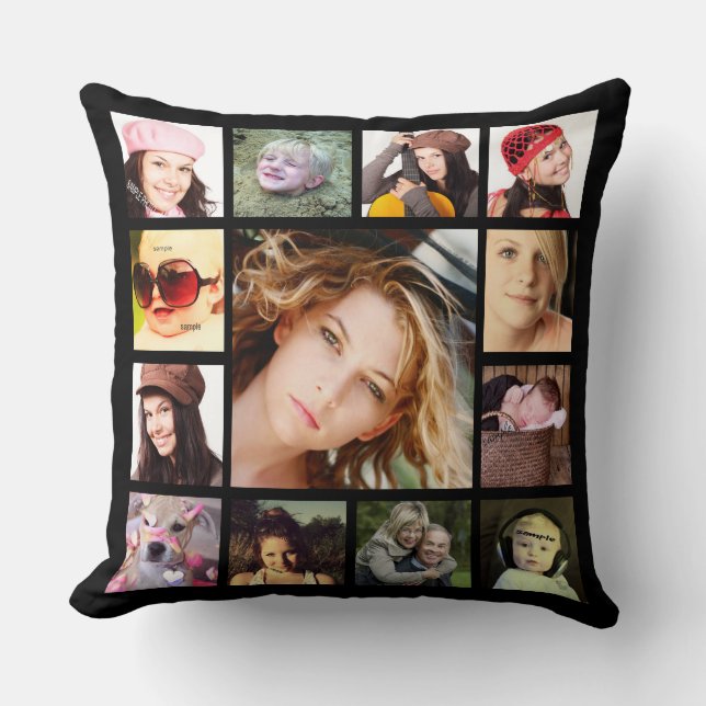 Cool Instagram Photo Collage Cushion (Front)