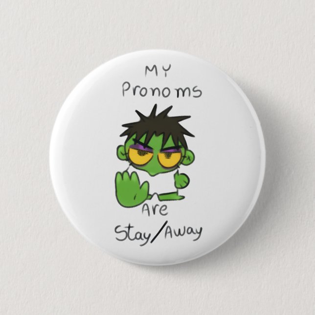 Cool introvert mood 6 cm round badge (Front)
