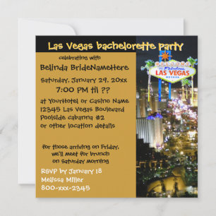 Cool Invites for Las Vegas Bachelorette