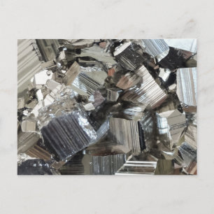 Cool Iron Pyrite Fool's Gold Cluster Postcard