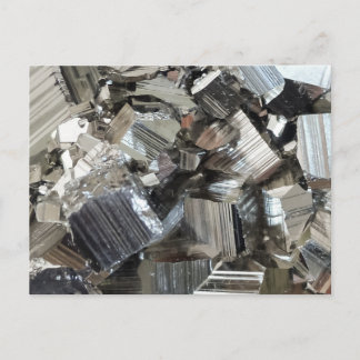 Cool Iron Pyrite Fool's Gold Cluster Postcard