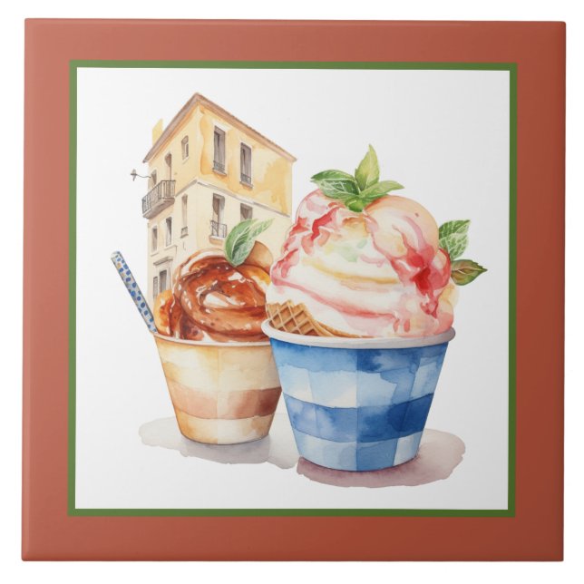 Cool Italian food lovers home business crafting  Tile (Front)